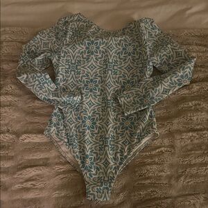 Floral Patterned Kids One Piece